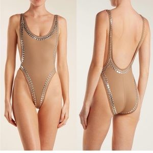 Norma Kamali Women's Marissa Stud One-piece Swimsuit, size Small.